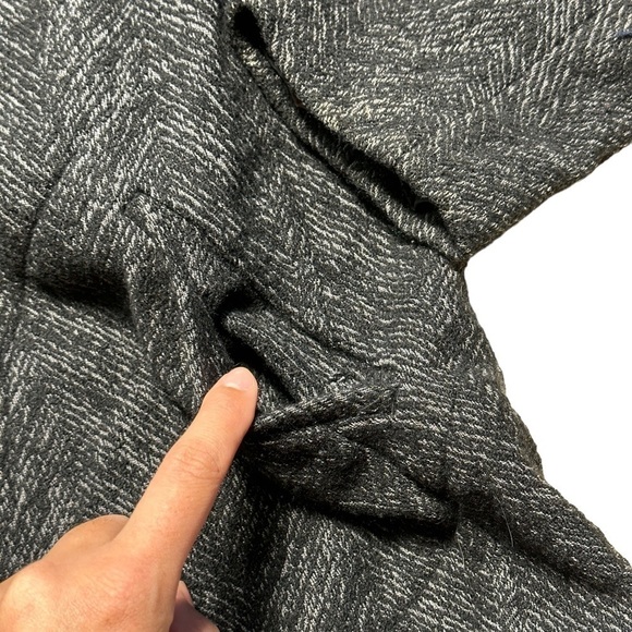 Eileen Fisher Dark Grey Wool Blend Open Front Blazer US XS - Picture 4 of 10